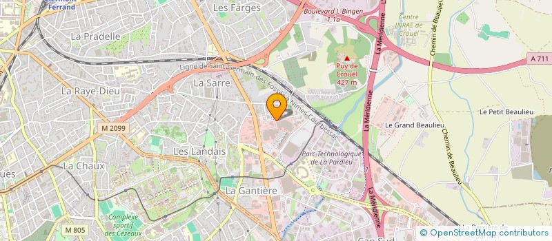 localisation de l'entreprise S.C.PASTEL  CLERMONT-FERRAND