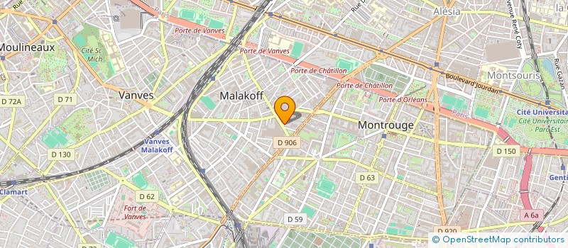 localisation de l'entreprise S.C.PROJECTIONVIDEO à MALAKOFF