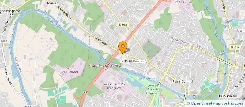 localisation de l'entreprise S.C.R à SAINT-YRIEIX-SUR-CHARENTE