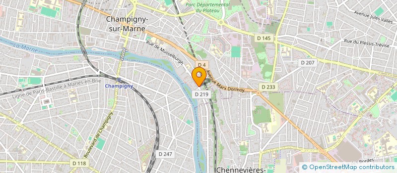 localisation de l'entreprise S.C.R.A.M. à CHAMPIGNY-SUR-MARNE