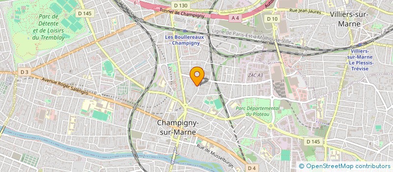 localisation de l'entreprise S.C.R.BATIMENT  CHAMPIGNY SUR MARNE