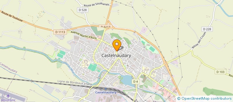 localisation de l'entreprise S.C.R.H. à CASTELNAUDARY