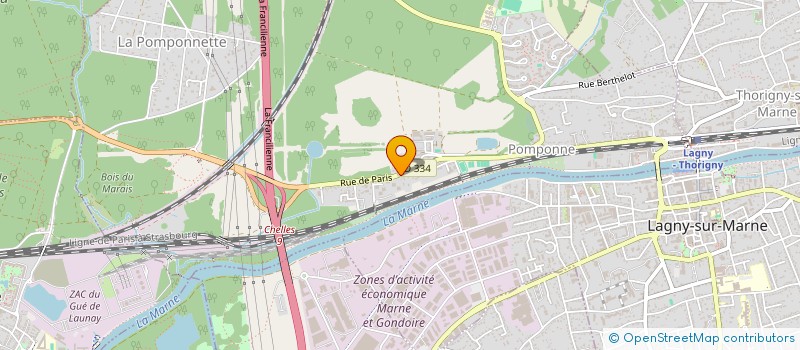 localisation de l'entreprise S C R P  POMPONNE