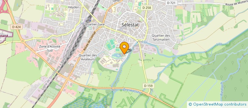 localisation de l'entreprise S C S NATATION  SELESTAT