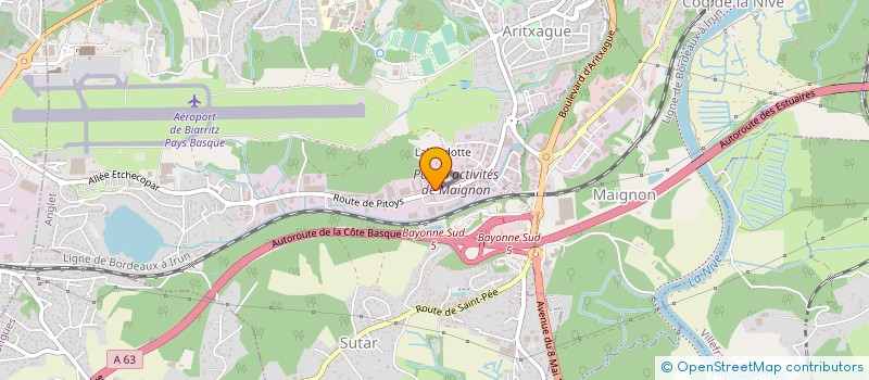 localisation de l'entreprise S.C.S.T.P à ANGLET