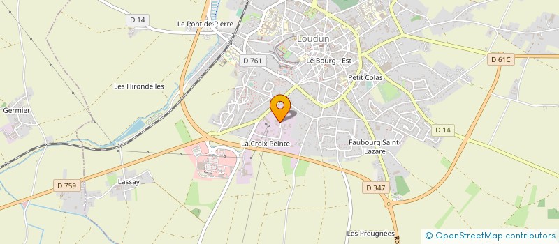 localisation de l'entreprise S.C.T.L.  LOUDUN