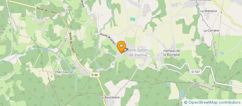 localisation de l'entreprise S.C.T.P - STEPHANE CHAPOTOT TRAVAUX PUBLICS  SAINT-SORLIN-DE-VIENNE