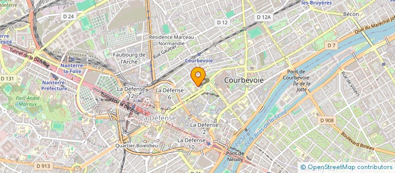 localisation de l'entreprise S.C. UN CARAT à COURBEVOIE