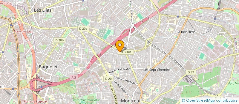 localisation de l'entreprise S .CARS  MONTREUIL