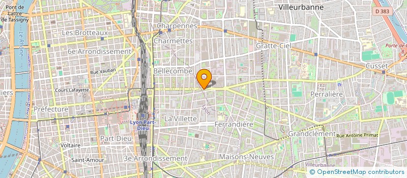 localisation de l'entreprise S CASH à VILLEURBANNE