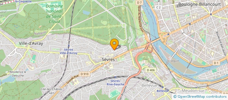 localisation de l'entreprise S COMMUNICATIONS à SEVRES