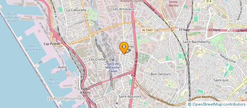 localisation de l'entreprise S CONSTRUCTION à MARSEILLE