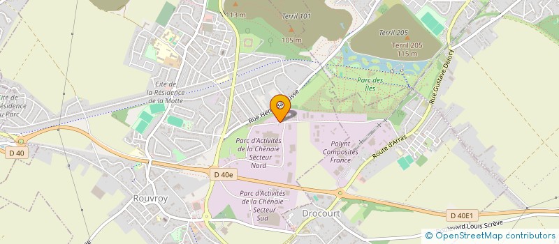 localisation de l'entreprise S. CUBE à ROUVROY