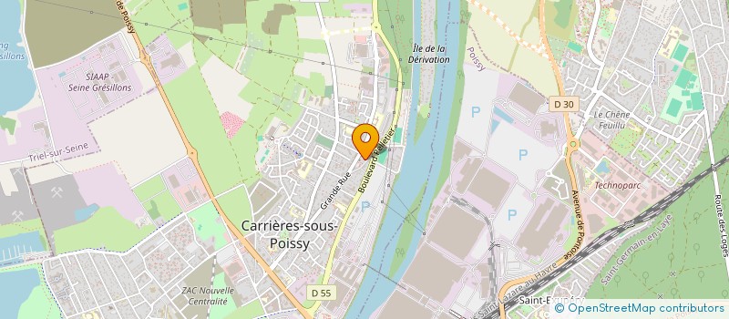 localisation de l'entreprise S.D  CARRIERES SOUS POISSY