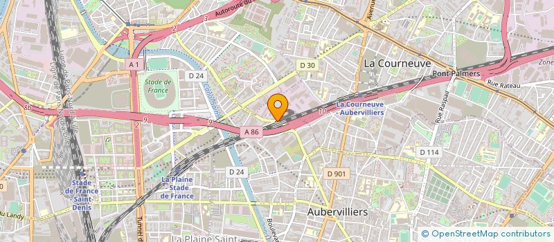 localisation de l'entreprise S.D.A à AUBERVILLIERS