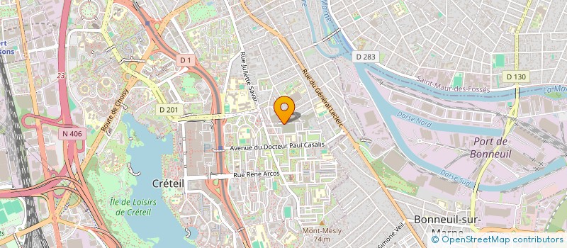 localisation de l'entreprise S.D.A.  CRETEIL