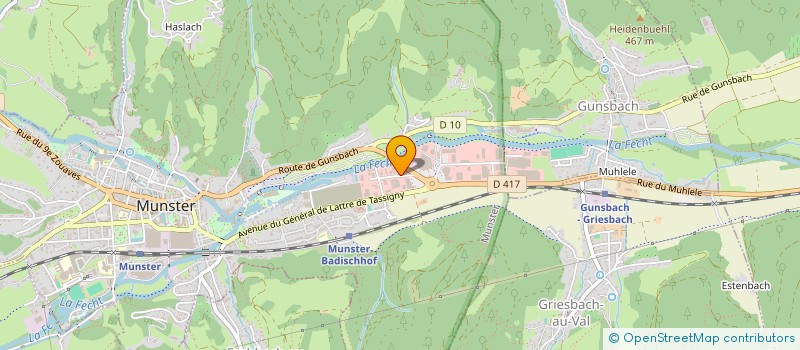 localisation de l'entreprise S.D.A. à MUNSTER