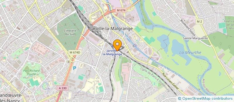 localisation de l'entreprise S.D.A.  JARVILLE-LA-MALGRANGE