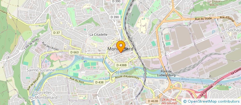 localisation de l'entreprise S D B  MONTBELIARD