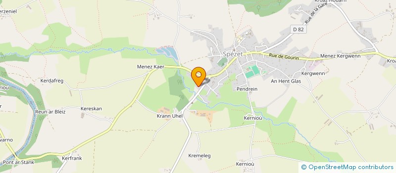 localisation de l'entreprise S.D.B.  SPEZET