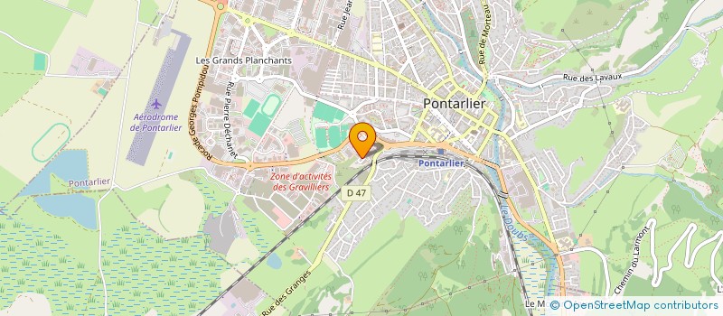 localisation de l'entreprise S D B  PONTARLIER