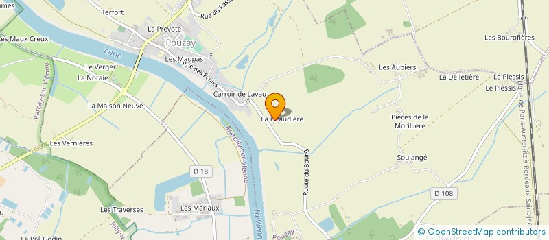 localisation de l'entreprise S.D.B.DISTRIBUTION  POUZAY