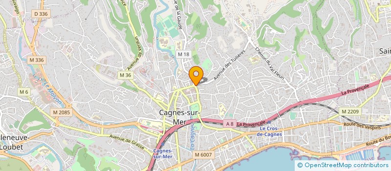 localisation de l'entreprise S.D. BATIMENT à CAGNES-SUR-MER