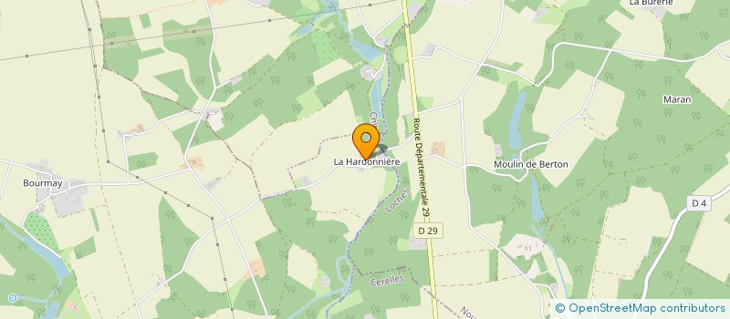 localisation de l'entreprise S.D.C. CAILLIBOT-DURAND à ROUZIERS-DE-TOURAINE