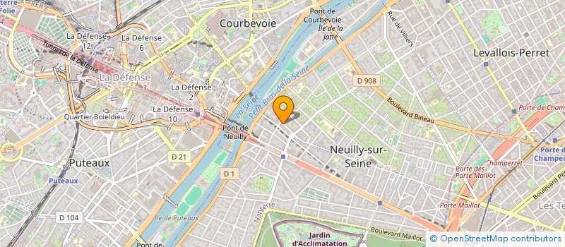 localisation de l'entreprise S.D.D. PARNASSA à NEUILLY-SUR-SEINE