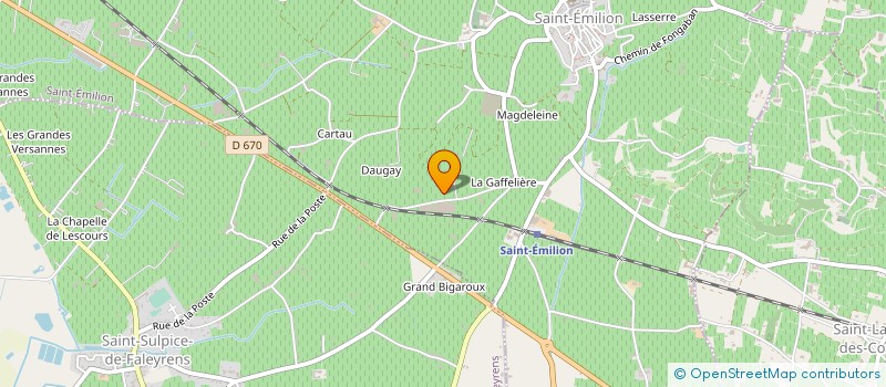 localisation de l'entreprise S & D DISTRIBUTION à SAINT-EMILION