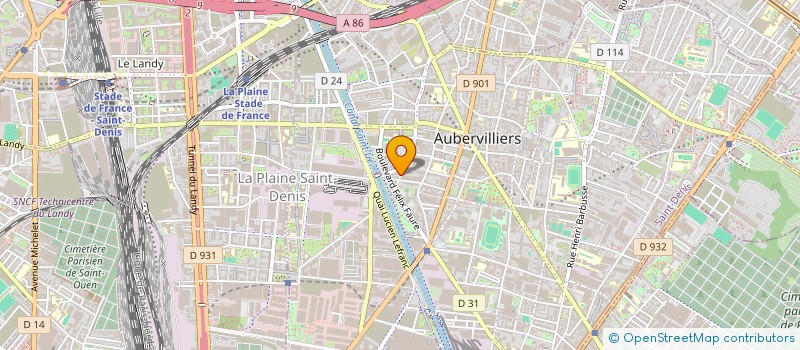 localisation de l'entreprise S.D.E à AUBERVILLIERS