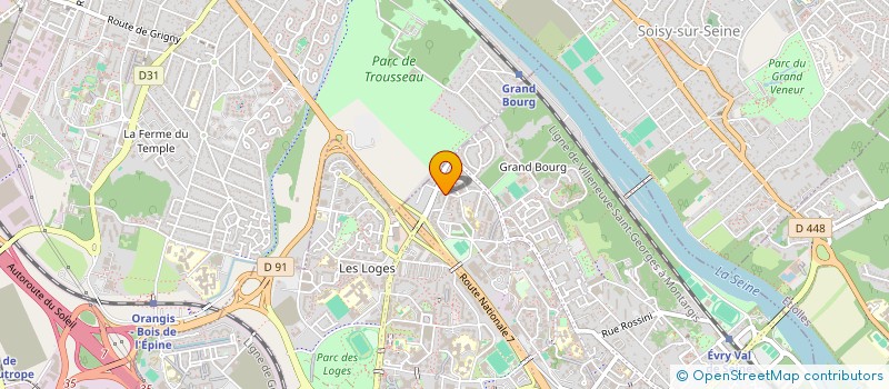 localisation de l'entreprise S.D.E. à EVRY-COURCOURONNES