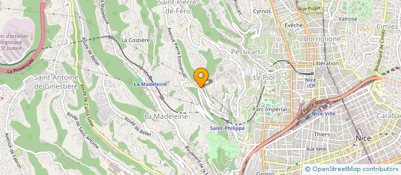 localisation de l'entreprise S.D.E. à NICE