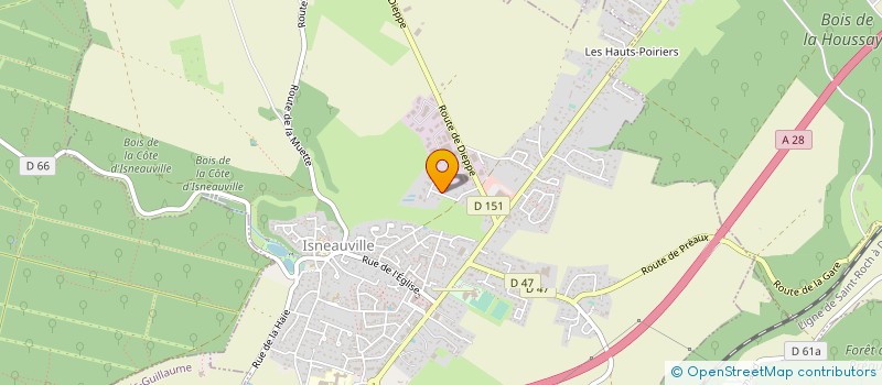localisation de l'entreprise S D E  ISNEAUVILLE