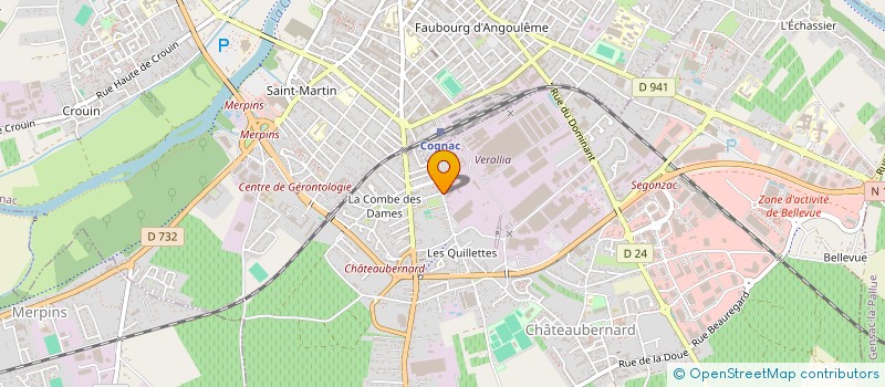 localisation de l'entreprise S.D.E. à COGNAC