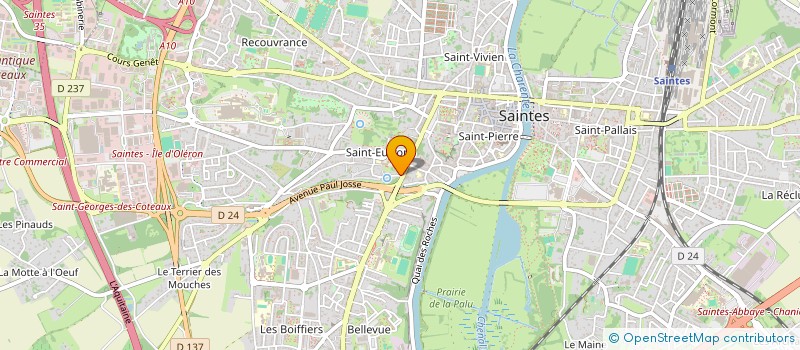 localisation de l'entreprise S-D ETUDES à SAINTES
