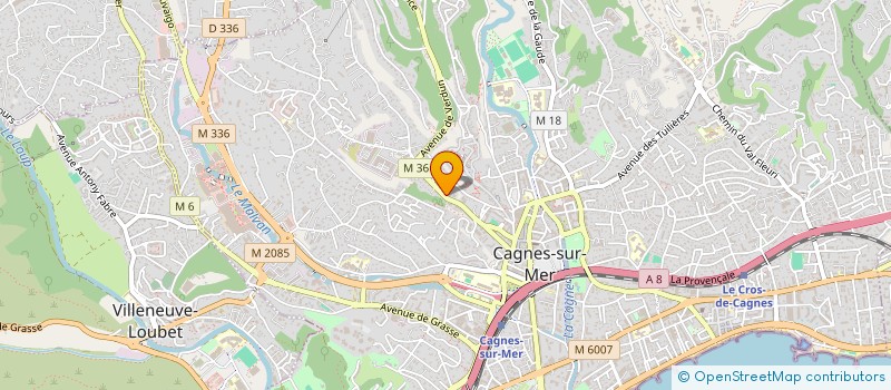 localisation de l'entreprise S.D.H. à CAGNES-SUR-MER