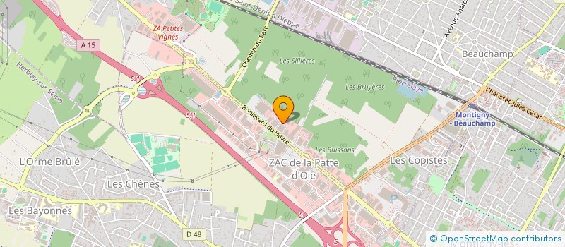 localisation de l'entreprise S.D.H.R.  PIERRELAYE