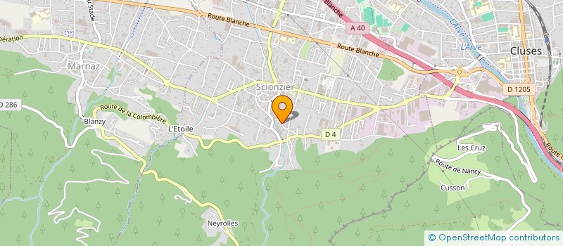 localisation de l'entreprise S.D.L.B. - RECTIFICATION - ROULAGE - GALETAGE - CANNELURE à SCIONZIER