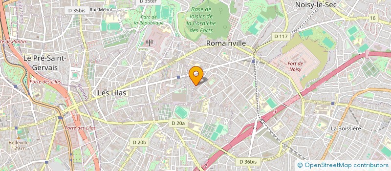 localisation de l'entreprise S.D.L. ORAMA à ROMAINVILLE