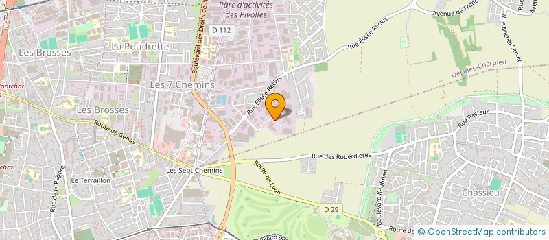 localisation de l'entreprise S.D.M. à DECINES-CHARPIEU