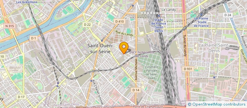 localisation de l'entreprise S.D.M.T. à SAINT-OUEN-SUR-SEINE