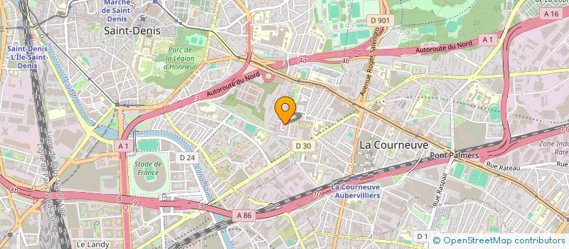 localisation de l'entreprise S - D - N à LA COURNEUVE