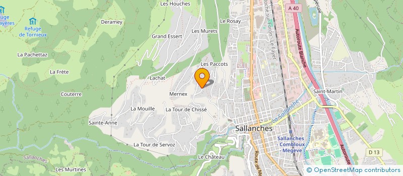 localisation de l'entreprise S.D.P à SALLANCHES