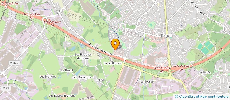 localisation de l'entreprise S.D.T.P.  REZE