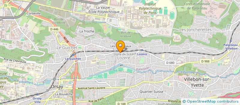 localisation de l'entreprise S.D TRANSPORT  PALAISEAU