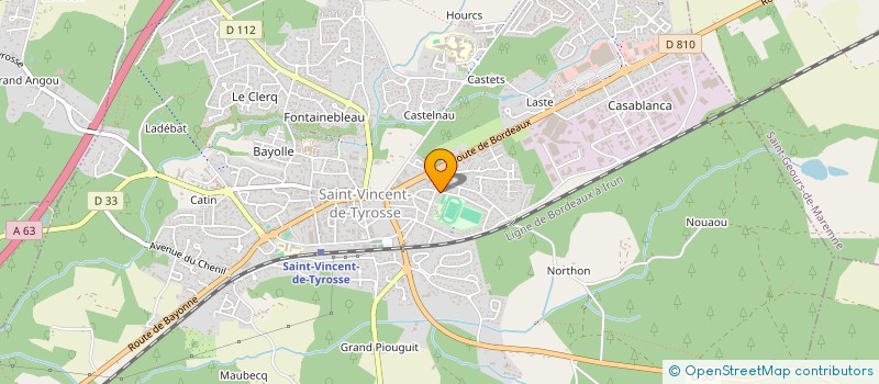 localisation de l'entreprise S D V  SAINT-VINCENT-DE-TYROSSE