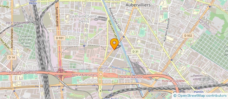 localisation de l'entreprise S.D.V. COMMUNICATION à AUBERVILLIERS