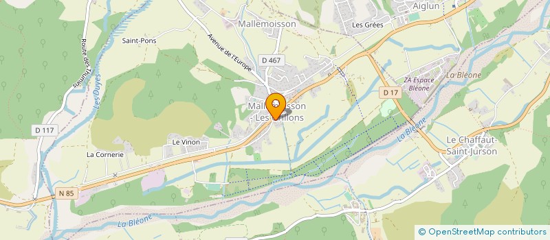 localisation de l'entreprise S.E. 3V à MALLEMOISSON