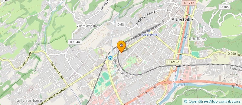 localisation de l'entreprise S.E.A à ALBERTVILLE